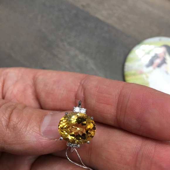 NEW Certified 5CT Natural Citrine S925 Silver Ring - Picture 13 of 17